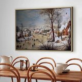  Slika - Pieter Bruegel the Elder – Winter Landscape with Birdtrap 120x80 U prirodnom drvenom okviru | shoptok.hr