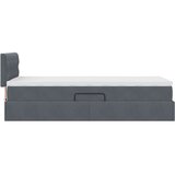  s od storage s uzglavljem Tamno siva 90 x 200 cm Baršun | shoptok.hr