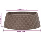  Suknja za božićno drvce Smeđa Ø65x23 cm Plastika | shoptok.hr