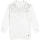 Kratke obleke BRUSHED FLEECE LS DRESS Bela