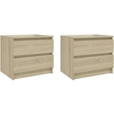  Nočna omarica 2 kosa sonoma hrast 50x39x43,5 cm iverna plošča, (20734479) Cene