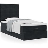  Otomanski okvir kreveta s madracima crni 90x190cm baršunasti | shoptok.hr