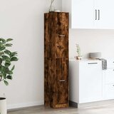 vidaXL Lekarniška omara dimljeni hrast 30x41x174,5 cm inženirski les | Shoptok.si