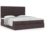 vidaXL Otomanski posteljni okvir z vzmetnicami rjav 180x200 cm blago | Shoptok.si