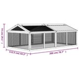 vidaXL Ograda za male živali rjava 200x112,5x74 cm trdna borovina | Shoptok.si
