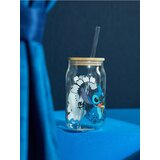 Sinsay Staklena šalica s poklopcem i slamkom Stitch Cijene