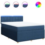  Krevet s oprugama i madracem plavi 160x200 cm od tkanine | shoptok.hr