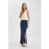 Defacto Ribbed Camisole Slit Washed Pale Effect Maxi Skirt Cene