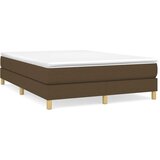  Okvir za krevet s oprugom tamnosmeđi 140 x 190 cm od tkanine | Eponuda.com
