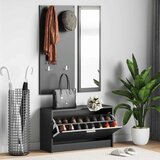  3-u-1 set ormarića za cipele crni od konstruiranog drva | shoptok.hr