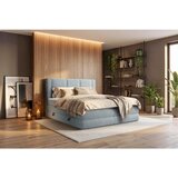 Esposa BOXSPRING POSTELJA 160 cm x 200 cm , tekstil svetlo modra | Shoptok.si