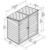  Canopia by Palram - aluminijska kutija za vrtnu opremu Voyager | Tamno siva | 90x139x147 cm | shoptok.hr