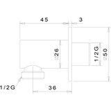 Sapho Mat crni mjedeni priključni dio za tuš ø 5 cm – | shoptok.hr