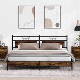 Metalni okvir kreveta bez madraca boja hrasta 193x203 cm | shoptok.hr