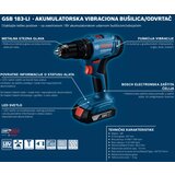 Bosch Akumulatorski udarni vrtalni vijačnik GSB 183-LI 06019K9100 | Shoptok.si
