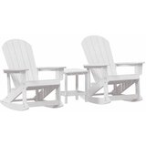  Set lounge namještaja za vrt 3 pcs Bijelo HDPE | shoptok.hr