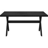  Stol za objedovanje NOAIN 160 cm Masivna borovina Crna | shoptok.hr