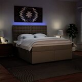 Krevet box spring s madracem cappuccino 180x200 cm umjetna koža | Eponuda.com