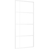  Klizna vrata od mutnog stakla ESG i aluminija 90x205 cm bijela | shoptok.hr