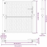  Vrtna vrata crna 100x100 cm čelična križna konstrukcija | shoptok.hr