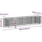  Gabionska povišena gredica od pocinčanog željeza 260x50x50 cm | shoptok.hr