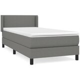 Maison Chic Box spring postelja - Vzmetna postelja z vzmetnico temno siva 90x200 cm blago SL7270, (21901938) Cene