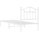 Metalni okvir za krevet s uzglavljem bijeli 90 x 190 cm | Eponuda.ba