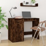 vidaXL Pisalna miza dimljeni hrast 100x49x75 cm inženirski les Cene
