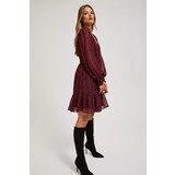 Marisse Black Dress With Puff Sleeves And A V-Neck | shoptok.hr