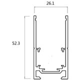 Mitea Lighting ugaoni šinski nastavak nadgradni l za led 48V magnetnu rasvetu 80x80mm