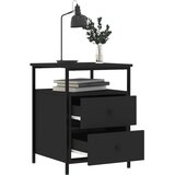  Noćni ormarići 2 kom crni 44 x 45 x 60 cm od konstruiranog drva | Eponuda.com