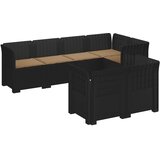  Kauč za vrt s 7 sjedala i jastučićima u rattan izgledu PP | shoptok.hr