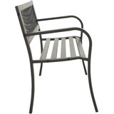  Vrtna klupa 125 cm čelična siva | Eponuda.com