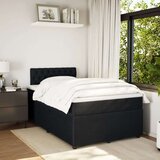  Krevet box spring s madracem crni 120 x 190 cm baršunasti | shoptok.hr