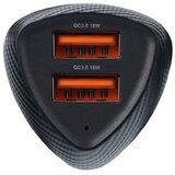 forcell CARBON auto punjač USB QC 3.0 18W + USB QC 3.0 18W CC50-2A36W crni (Ukupno 36W) | shoptok.hr