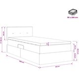  LED krevet za pohranu s madracem Plava 90 x 200 cm Tkanina | shoptok.hr