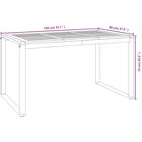  5-dijelni vrtni blagovaonski set od bagremovog drva i metala | shoptok.hr