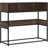 vidaXL Konzolna mizica rjav hrast 90x35x80 cm inženirski les, (22056429) | Shoptok.si