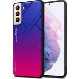 Cadorabo Ohišje, združljiv s Samsungom v vijolični - rdeči - dvobarvni zaščitni pokrov iz silikona TPU in hrbta iz kaljenega stekla, (20573187) | Shoptok.si