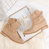 Resti Cowboy boots on heels in beige Brunoki - Footwear | ePonuda.com