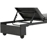 Venture Home London vrtna ležaljka 196 × 60 × 32 cm, crna | shoptok.hr