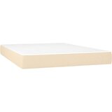  Krevet s oprugama i madracem krem 140x200 cm od tkanine | shoptok.hr
