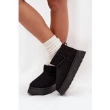 Boto Women's Snow Boots On Platform Insulated With Fur Black Vesirae | Shoptok.si