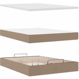  Ottoman krevet s madracem i LED diodama Cappuccino 140x190 cm umjetna koža | shoptok.hr