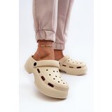 Kesi Women's foam slippers with solid soles Beige Danollia cene