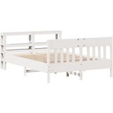 vidaXL Okvir kreveta bez madraca bijeli 150x200 cm od masivne borovine Cijene