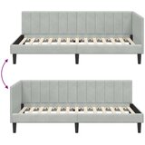  Kutni okvir kreveta Svijetlo siva 100 cm x 200 cm Baršun | shoptok.hr