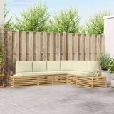  Zunanja garnitura za sedenje Bela 273 x 213,5 x 73 cm Poliester, (5000272915) | Shoptok.si