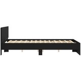 vidaXL Okvir za krevet s uzglavljem crni 140x200 cm | shoptok.hr