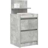 vidaXL Nočna omarica z 2 predaloma betonsko siv 38x34x80 cm | Shoptok.si
